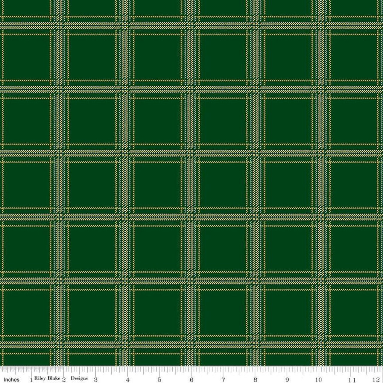 Fabric Riley Blake Forest Hunter Plaid-Venture Club by the Quarter Yard C17041-FOREST